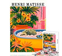 Puzzle de 1000 pièces pour Adolescents Style Henri Matisse hérisson pour Le Bain ou la décoration intérieure Jouet éducatif et ludique idéal comme Cadeau d'anniversaire Dimensions 38x26cm