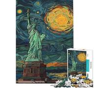 Puzzle de 1000 pièces pour Adolescents Style Liberty Edvard Munch Puzzle pour Adultes Jeux relaxants défi Difficile Cadeau de Noël ou d'anniversaire (Taille 38x52cm)