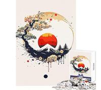 Puzzle de 1000 pièces pour Adolescents Style Minimaliste Abstrait inspiré du Japon idéal pour la décoration intérieure Cadeau et Jeu Familial Partage Entre Parents et Enfants Dimensions 50x75cm