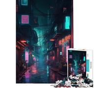 Puzzle de 1000 pièces pour Adolescents Style néon lo-FI Cyberpunk activités Amusantes à la Maison décoration Artistique Jeux familiaux Convient aux Personnes de 14 Ans et Plus (38x52cm)