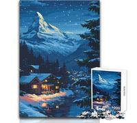 Puzzle de 1000 pièces pour Adolescents, Style Pixel Art Suisse, Jeu éducatif, découpe de précision, pour Un Père Noël Secret, Dimensions : 38x52cm