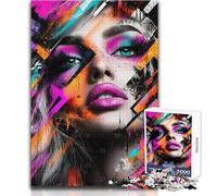 Puzzle de 1000 pièces pour Adolescents, Style Pop Art Abstrait, Portrait, Casse-tête, Jeu Familial, décoration Murale, Dimensions : 38x26cm