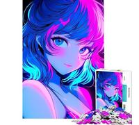 Puzzle de 1000 pièces pour adolescents style rétro représentant une belle fille d'anime Jeu éducatif défi et cadeau amusant et humoristique pour toute la famille idéal pour les anniversaires (38x52cm)
