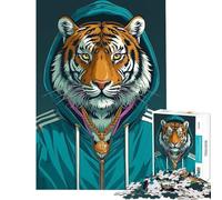 Puzzle de 1000 pièces pour Adolescents Style Tigre idéal pour Un Anniversaire ou Noël Un Jeu Impossible Une véritable œuvre d'art à partir de 14 Ans (38x52cm)