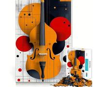 Puzzle de 1000 pièces pour Adolescents,Style Violoncelle,Art Abstrait,découpes nettes,Casse-tête logique,Jeu de Loisirs,Cadeau d'anniversaire (38x26cm)