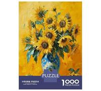 Puzzle De 1000 Pièces pour Adolescents Sunflower Bouquet Oil Painting Puzzles pour Adultes Découpe De Précision Stimule Le Cerveau Jeu Amusant Et Stimulant pour Toute La Famille 52x38cm/1000pcs
