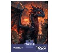 Puzzle De 1000 Pièces pour Adolescents Sunset Dragon Sentinel Puzzles pour Adolescents Jeux De Détente Difficulté Difficile Cadeaux pour Les Amis Et La Famille 70x50cm/1000pcs