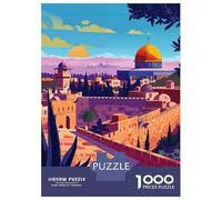 Puzzle De 1000 Pièces pour Adolescents Sunset in Jerusalem Puzzles pour Adolescents, Jouets À Monter Soi-même, Découpe De Précision, Cadeaux De Noël Et d'anniversaire 70x50cm/1000pcs
