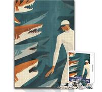 Puzzle de 1000 pièces pour Adolescents, Super-héros et Requins, Jeu Pratique, Cadeau pour Femmes, Jouet Anti-Stress, Dimensions : 38x26cm