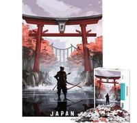 Puzzle de 1000 pièces pour Adolescents Superbe Porte Torii Japonaise Jeu Amusant et Stimulant Cadeau d'anniversaire pour Toute la Famille (Dimensions 38x52cm)