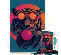 Puzzle de 1000 pièces pour Adolescents Superbe Tigre Jeu créatif et créatif Cadeau de Noël Artistique (38x52cm)