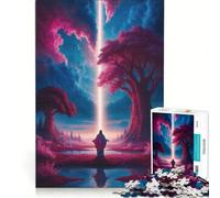 Puzzle de 1000 pièces pour Adolescents sur Le thème de Jésus et de l'Apocalypse Jeu éducatif décoration Murale avec Poster et fiche de Questions-réponses Assortis 38x52cm
