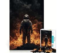 Puzzle de 1000 pièces pour Adolescents sur Le thème de la Catastrophe des astronautes découpe Lisse,Jeu de logique,Moment de détente,Cadeau d'anniversaire (38x52cm)