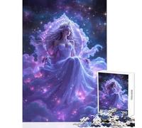 Puzzle de 1000 pièces pour Adolescents sur Le thème de la Reine Céleste Jeu éducatif pour Un Anniversaire Comprend Une Affiche et Une fiche de Questions-réponses Assorties 38x26cm