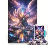 Puzzle de 1000 pièces pour Adolescents sur Le thème de l'architecture Spatiale Jouet à Monter soi-même décoration Parfaite avec des pièces de Formes aléatoires Parfaitement emboîtables 38x52cm