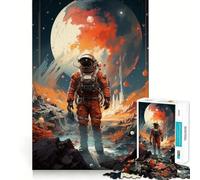 Puzzle de 1000 pièces pour adolescents sur le thème de l'astronaute et de l'espace jeu amusant et facile à articuler,idéal pour stimuler l'esprit et passer un bon moment,ou pour décorer à Noël 38x26cm