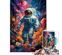 Puzzle de 1000 pièces pour Adolescents sur Le thème de l'astronaute et de l'espace Un Puzzle Amusant et Humoristique pour décorer Un Mur et s'amuser à la Maison (Taille 50x75cm)