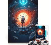 Puzzle de 1000 pièces pour Adolescents sur Le thème de l'astronaute et de l'inconnu, décoration Murale, pour s'amuser en Famille, Cadeau d'anniversaire, Cadeau de Voyage 38x26cm