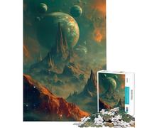 Puzzle de 1000 pièces pour Adolescents sur Le thème de l'espace Jeu éducatif Impossible à réaliser découpe de précision Cadeau de Père Noël Secret (Taille 38x52cm)