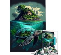 Puzzle de 1000 pièces pour Adolescents sur Le thème de l'île de la Tortue Un défi éducatif pour se divertir à la Maison et Passer Le Temps Jeu de Puzzle à Faire soi-même pour Les 14 Ans et Plus