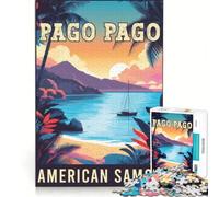 Puzzle de 1000 pièces pour Adolescents sur Le thème de Pago Pago aux Samoa américaines, Jeu éducatif, décoration Murale, Cadeau Original pour Un Anniversaire ou Noël 38x26cm