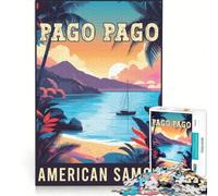 Puzzle de 1000 pièces pour Adolescents sur Le thème de Pago Pago aux Samoa américaines, Jeu éducatif, décoration Murale, Cadeau Original pour Un Anniversaire ou Noël 38x52cm