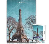 Puzzle de 1000 pièces pour Adolescents sur Le thème de Paris Jeu Pratique, Analyse et logiqueCadeau idéal pour Un anniversaireDimensions 50x75cm.