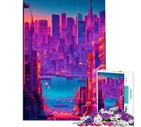 Puzzle de 1000 pièces pour Adolescents sur Le thème de San Francisco Un Jeu éducatif Stimulant et Anti-Stress idéal comme Cadeau d'anniversaire (38x26cm)
