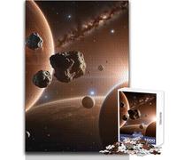 Puzzle de 1000 pièces pour Adolescents sur Le thème des astéroïdes dans l'espace Jeu de réflexion Unique et Stimulant, idéal comme Cadeau pour Femmes Dimensions:50x75cm.