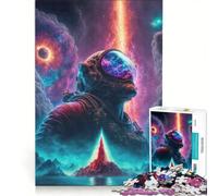Puzzle de 1000 pièces pour Adolescents sur Le thème des astronautes et des Mondes mystiques, Jouet à Monter soi-même, décoration Murale, avec des pièces de Formes aléatoires Parfaitement emboîtables