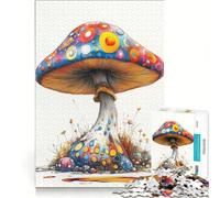 Puzzle de 1000 pièces pour Adolescents sur Le thème des Champignons psychédéliques Jeu Manuel et activités Amusantes à Faire à la Maison avec Poster et fiche de Questions-réponses Assortis 38x26cm