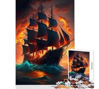 Puzzle de 1000 pièces pour Adolescents sur Le thème des Pirates des océans Décoration idéale pour la Maison Jeu éducatif et Amusant Renforce Les Liens d'amitié Entre Couples Dimensions 50x75cm