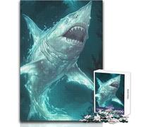 Puzzle de 1000 pièces pour Adolescents sur Le thème des Requins sous-Marins:Un Jeu éducatif, Amusant et Original, idéal comme Cadeau d'anniversaire Dimensions:38x52cm.