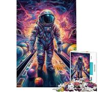 Puzzle de 1000 pièces pour Adolescents sur Le thème du Bowling des astronautes et des planètes Activités Amusantes à la Maison améliore la mémoire et constitue Un Jeu Pratique adapté aux 14 Ans