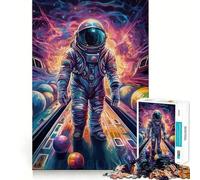 Puzzle de 1000 pièces pour Adolescents sur Le thème du Bowling,des astronautes et des planètes Découpe précise,Jeu Stimulant,Moment de détente,décoration de Noël (50x75cm)