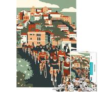 Puzzle de 1000 pièces pour Adolescents sur Le thème du Cyclisme dans Une Ville Italienne Jeu éducatif et ludique pour Toute la Famille Idée Cadeau (Dimensions 38x26cm)