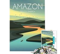 Puzzle de 1000 pièces pour Adolescents sur Le thème du fleuve Amazone Jeu éducatif Cadeau d'anniversaire pour Toute la Famille (75x50cm)