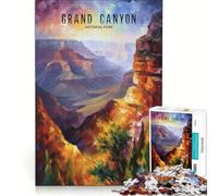 Puzzle de 1000 pièces pour Adolescents sur Le thème du Grand Canyon, Jouet à Monter soi-même, pour améliorer sa mémoire, avec Poster et fiche de Questions-réponses Assortis 38x52cm