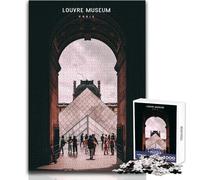 Puzzle de 1000 pièces pour Adolescents, sur Le thème du musée du Louvre, Jeu éducatif, Cadeau d'anniversaire ou Cadeau de Père Noël Secret Dimensions 50x75cm