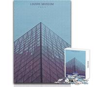Puzzle de 1000 pièces pour Adolescents, sur Le thème du musée du Louvre, Jeu éducatif, Cadeau d'anniversaire ou Cadeau de Père Noël Secret Dimensions 50x75cm