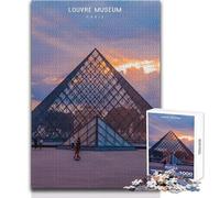 Puzzle de 1000 pièces pour Adolescents, sur Le thème du musée du Louvre, Jeu éducatif, Cadeau d'anniversaire ou Cadeau de Noël Secret Dimensions 38x52cm