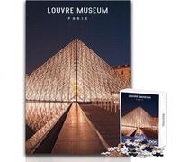 Puzzle de 1000 pièces pour Adolescents, sur Le thème du musée du Louvre, Jeu éducatif, Cadeau d'anniversaire ou Cadeau de Noël Secret Dimensions 38x52cm
