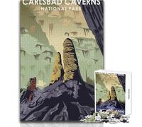 Puzzle de 1000 pièces pour Adolescents, sur Le thème du Parc des grottes de Carlsbad, idéal pour des soirées Jeux en Famille Niveau de difficulté Difficile Jouet Anti-Stress Dimensions 38x52cm