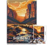 Puzzle de 1000 pièces pour adolescents,sur le thème du parc national de Big Bend Idéal pour des soirées jeux et des moments de détente en famille Décoration parfaite,jouet à monter soi-même Dimensions