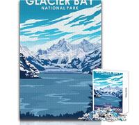 Puzzle de 1000 pièces pour Adolescents, sur Le thème du Parc National de Glacier Bay Un Jeu Magnifique pour Toute la Famille, idéal pour se détendre et s'amuser Dimensions 38x26cm