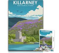 Puzzle de 1000 pièces pour Adolescents sur Le thème du Parc National de Killarney Jeu Pratique, Analyse et logiqueIdéal comme Cadeau d'anniversaireDimensions 38x26 cm.