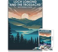 Puzzle de 1000 pièces pour Adolescents, sur Le thème du Parc National du Loch Lomond Jeu au Design Magnifique, défi Stimulant et Anti-Stress Dimensions 38x52cm