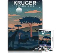 Puzzle de 1000 pièces pour Adolescents sur Le thème du Parc National Kruger Art, Jeu Pratique, Analyse et logiqueCadeau idéal pour Un anniversaireDimensions 38x26 cm.