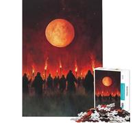 Puzzle de 1000 pièces pour Adolescents sur Le thème du rituel de la Lune de Sang Jeu éducatif et défi décoration Murale Cadeau d'anniversaire (38x26cm)
