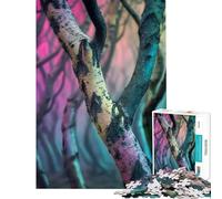 Puzzle de 1000 pièces pour Adolescents sur Le thème du surréalisme Une forêt où Chaque Arbre est Une œuvre d'art Défi intellectuel et ludique captivant pour Toute la Famille (50x75cm)